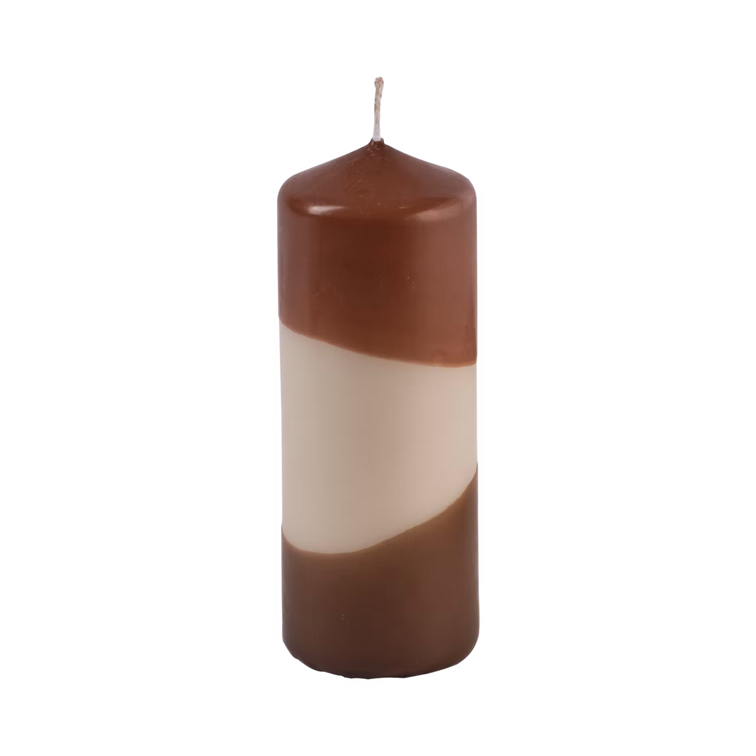Flerfärgat blockljus, Brun, 2-pack