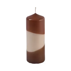 Flerfärgat blockljus, Brun, 2-pack