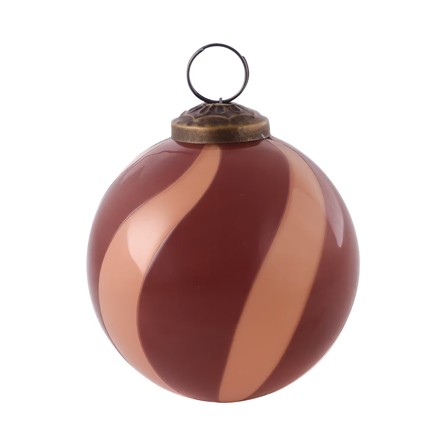 Julgransdekoration, Cirkus, Beige/Bordeaux, Ø7.5cm, 6-pack