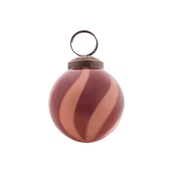Julgransdekoration, Cirkus, Beige/Bordeaux, Ø5cm, 12-pack