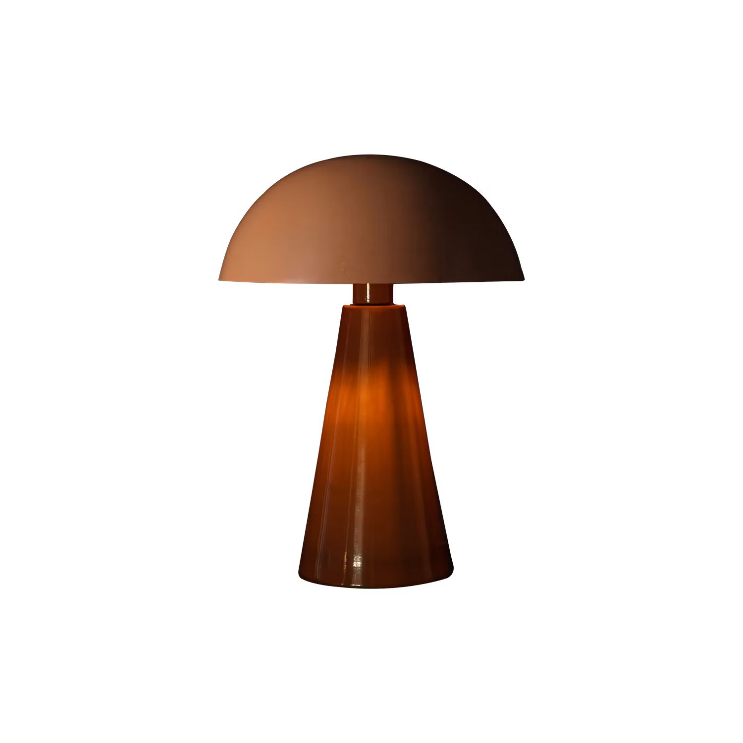 Bordslampa i järn, Brun