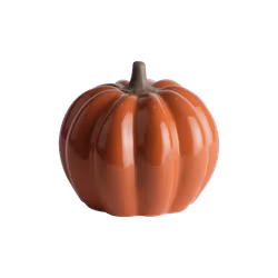 Pumpa, Bordsdekoration i stengods, Ø14cm, Orange