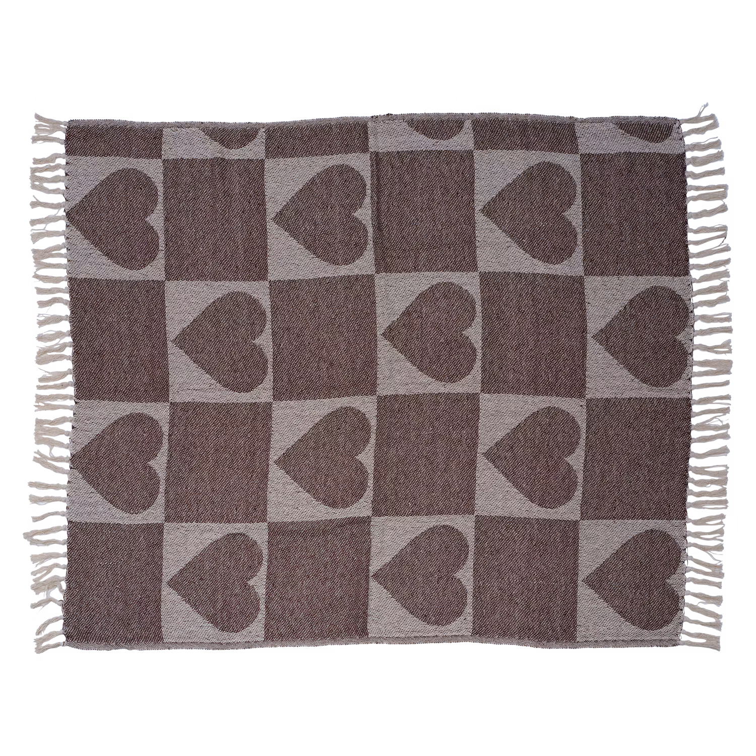 Handgjord Filt 100% Bomull, 150x130cm, Brun