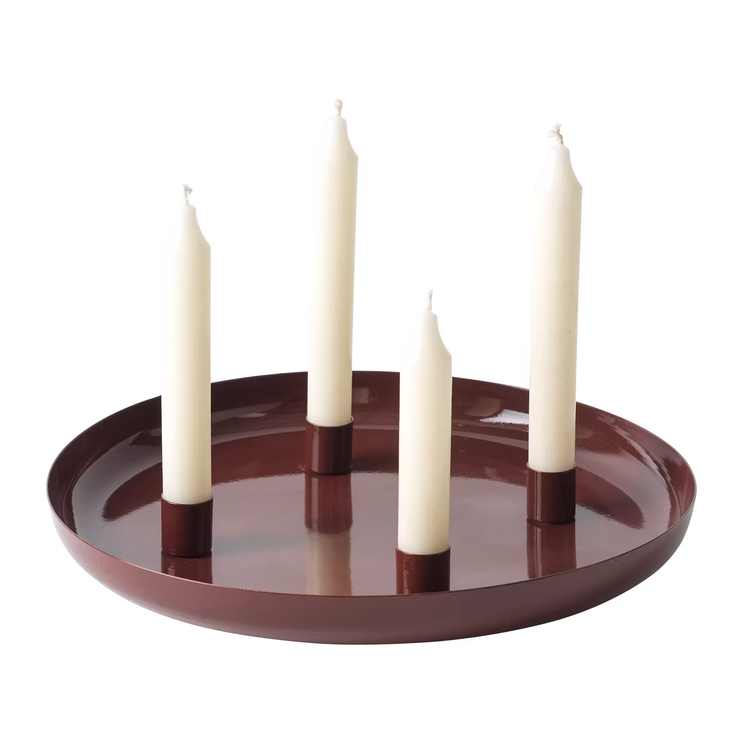 Adventljusstake i järn, Burgundy