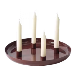 Adventljusstake i järn, Burgundy