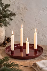 Adventljusstake i järn, Burgundy