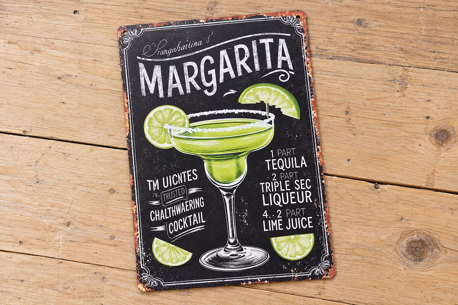 Plåtskylt i retro-stil, Margarita