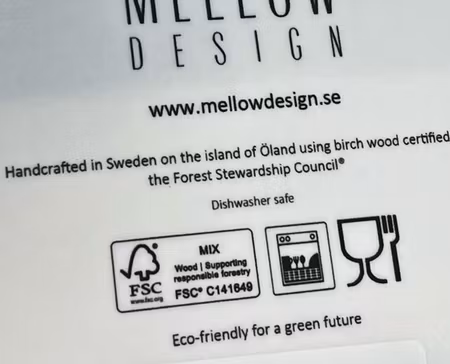 Bricka med skånska ord och uttryck