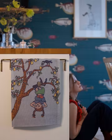 Handduk Pippi Långstrump - Uppochner