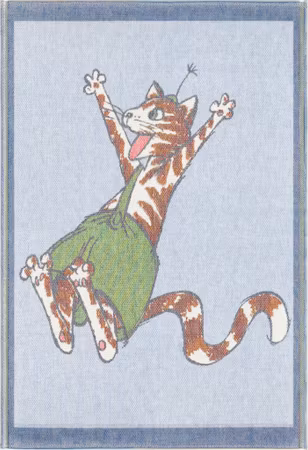 Pläd Pettson och Findus - Hoppar