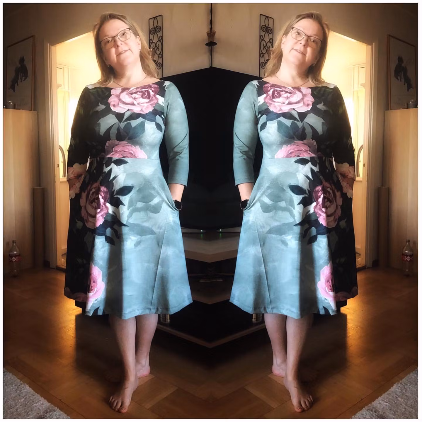 Flower Power Snurrklänning