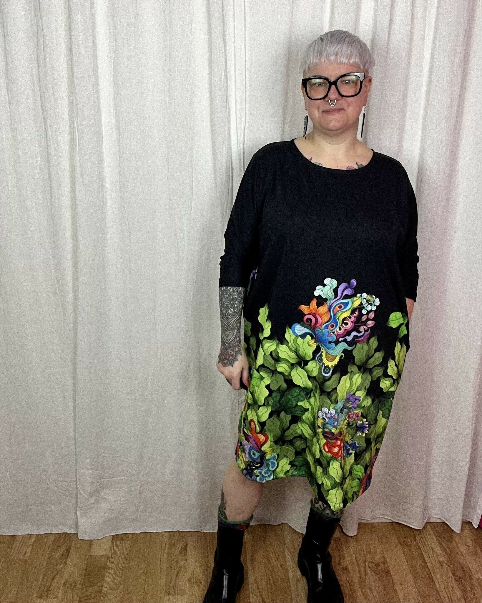 Moody floral Boxtunika