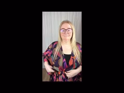 Moody floral Kaftan med knytband