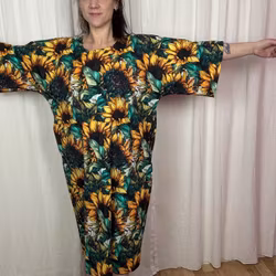Crazy Print Kimono Dress