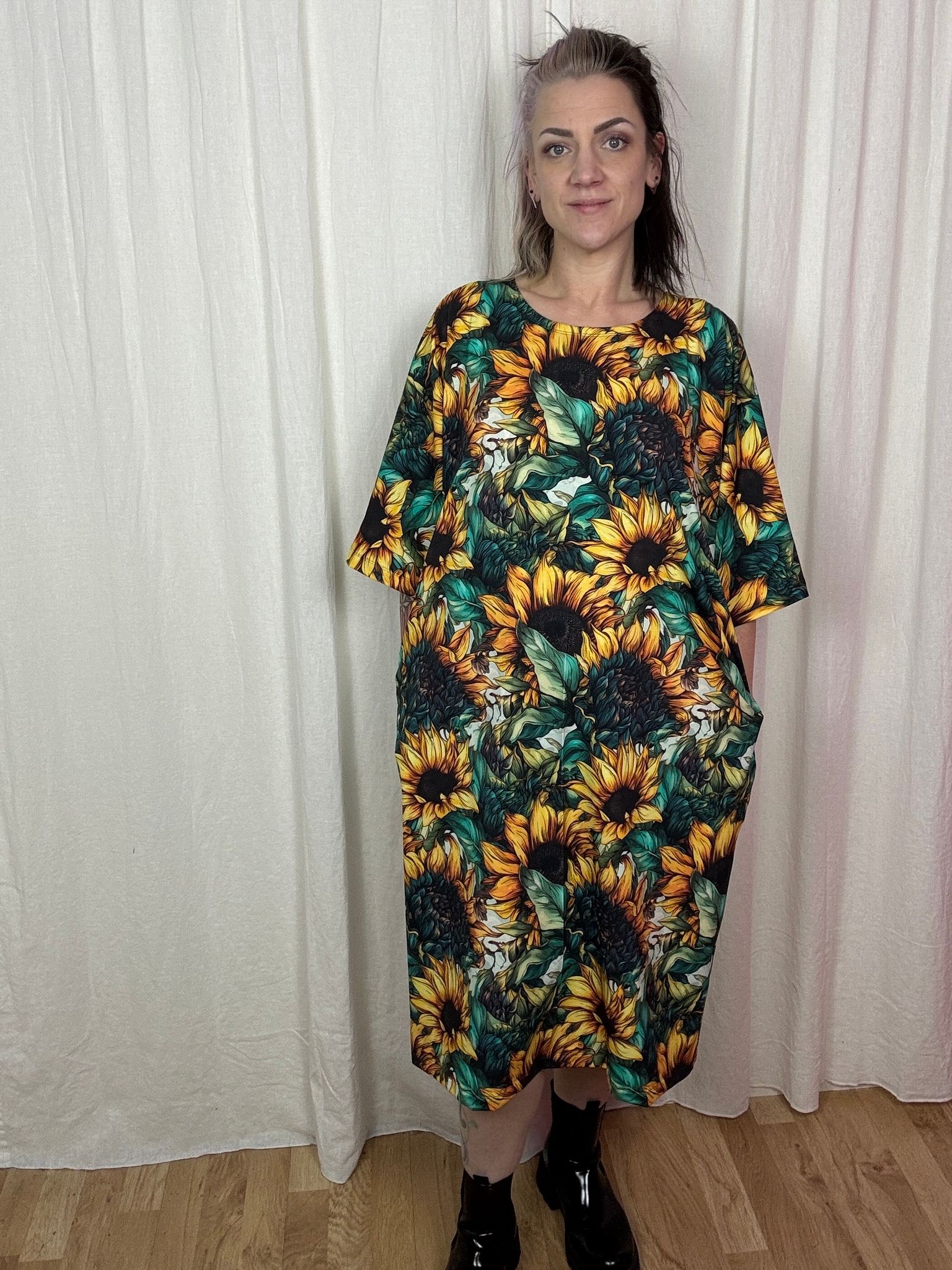 Crazy Print Kimono Dress