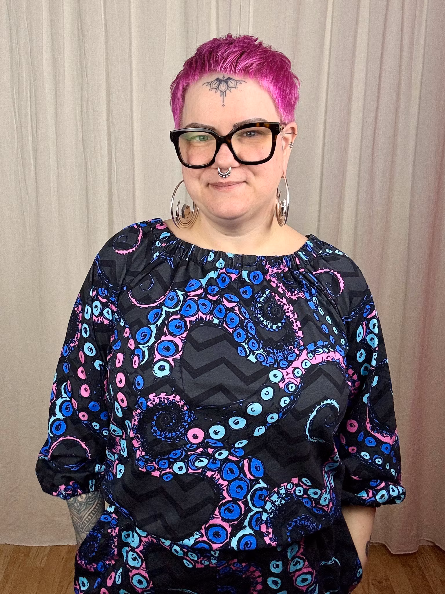 Pink ink All in one suit