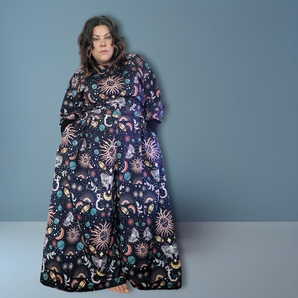 Panter turquoise/pink Culottes (långa & 3/4 långa)