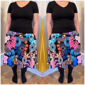 Panter turquoise/pink Kjol
