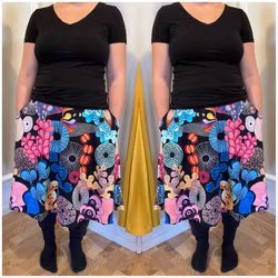 Panter turquoise/pink Kjol