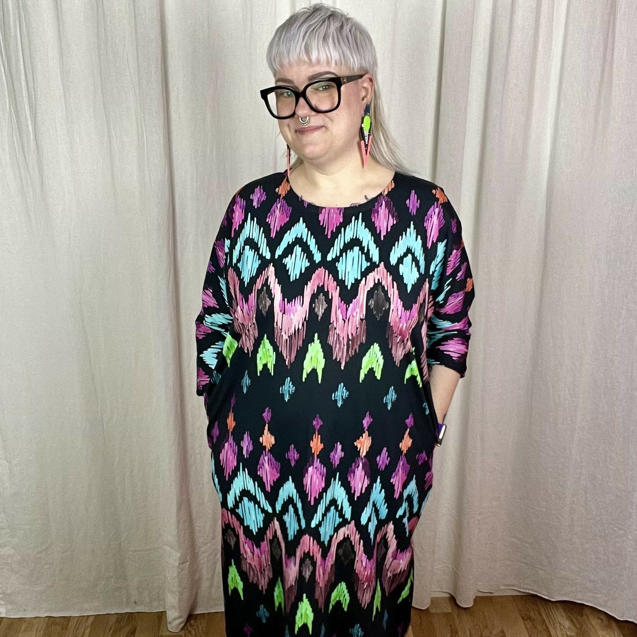 Panter turquoise/pink Boxtunika