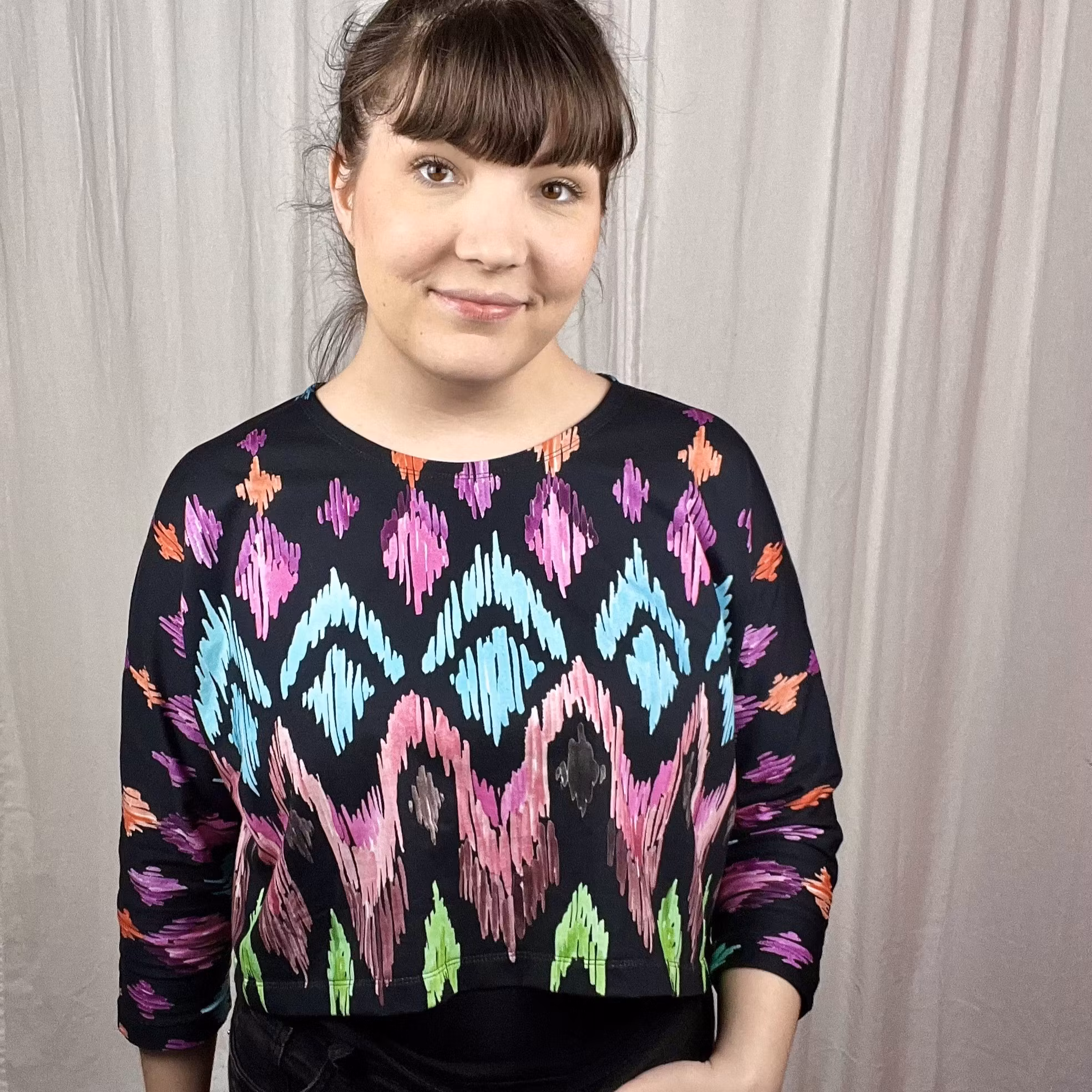 Panter turquoise/pink Boxy Top & Boxy Crop
