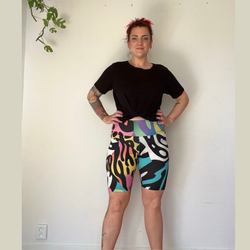 Cykelbyxor Panter turquoise/pink