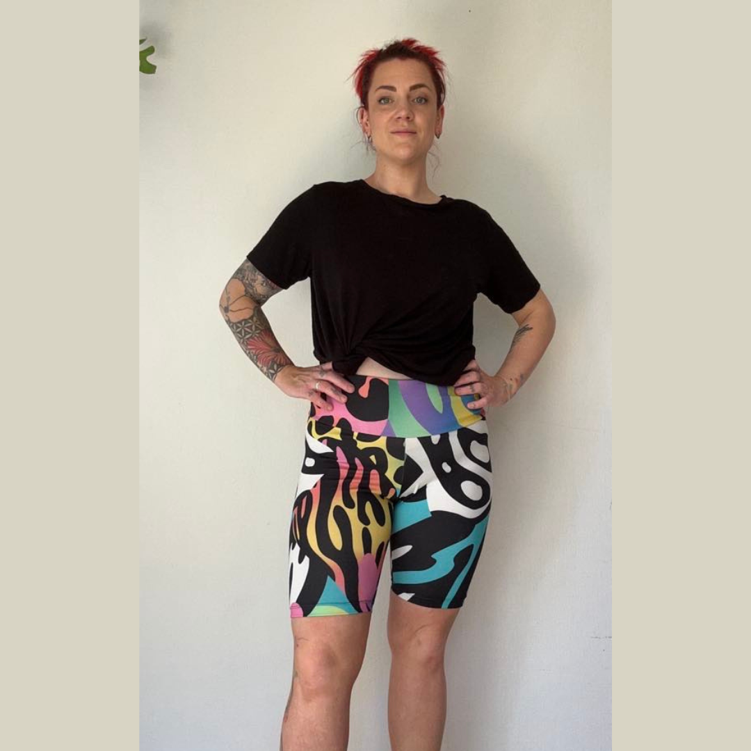 Cykelbyxor Panter turquoise/pink