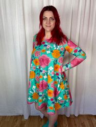 Lotus petrol Flow Dress