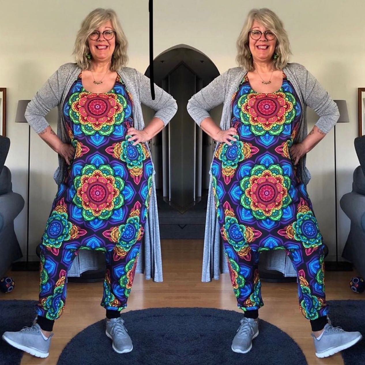 Lava gradient rainbow Jumpsuit (alla ärmlängder)