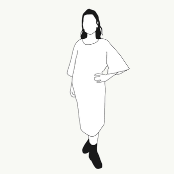 Kimono Dress Viskos Valfritt tyg