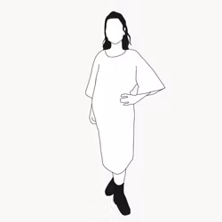 Kimono Dress Viskos Valfritt tyg