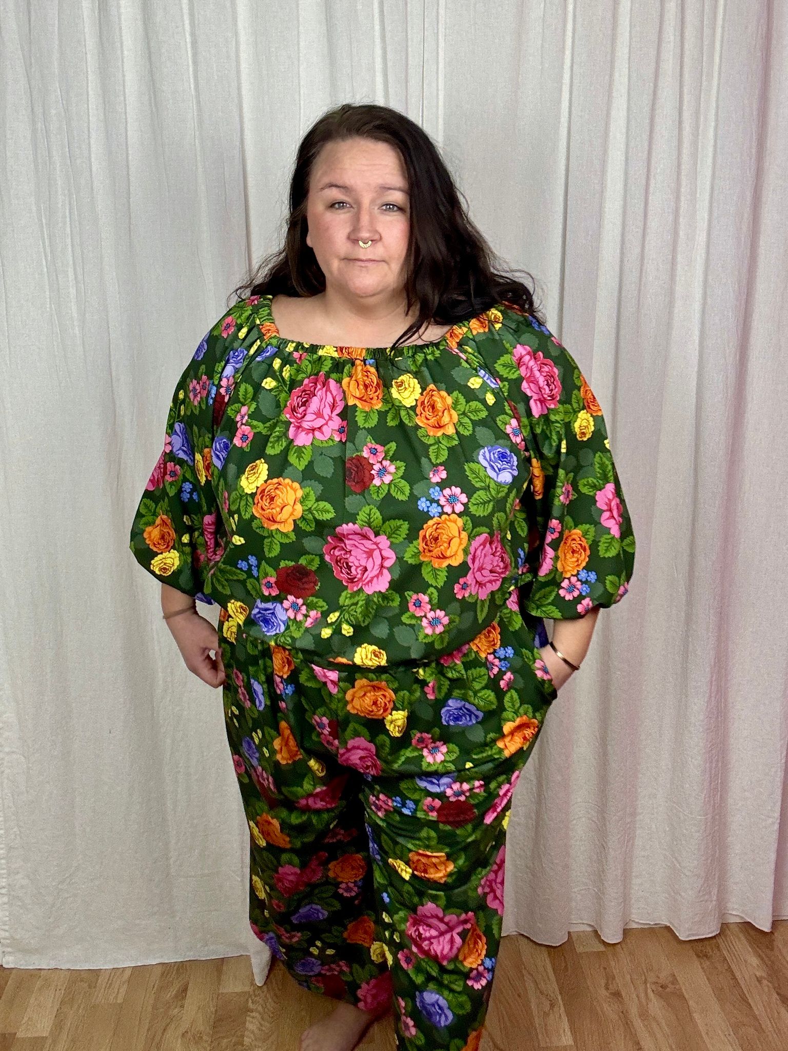 Ornamental Purple All in one suit