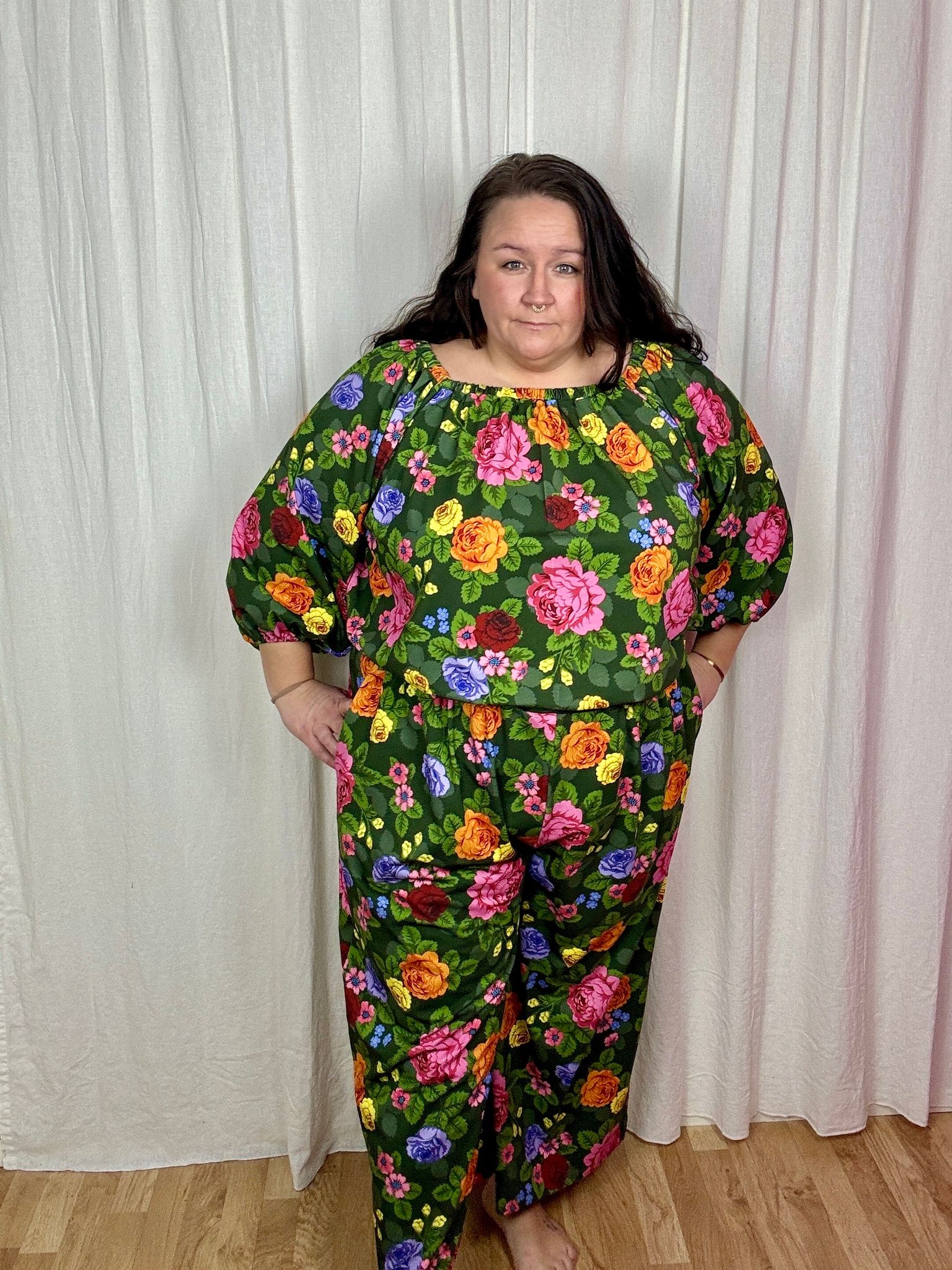 Ornamental Purple All in one suit
