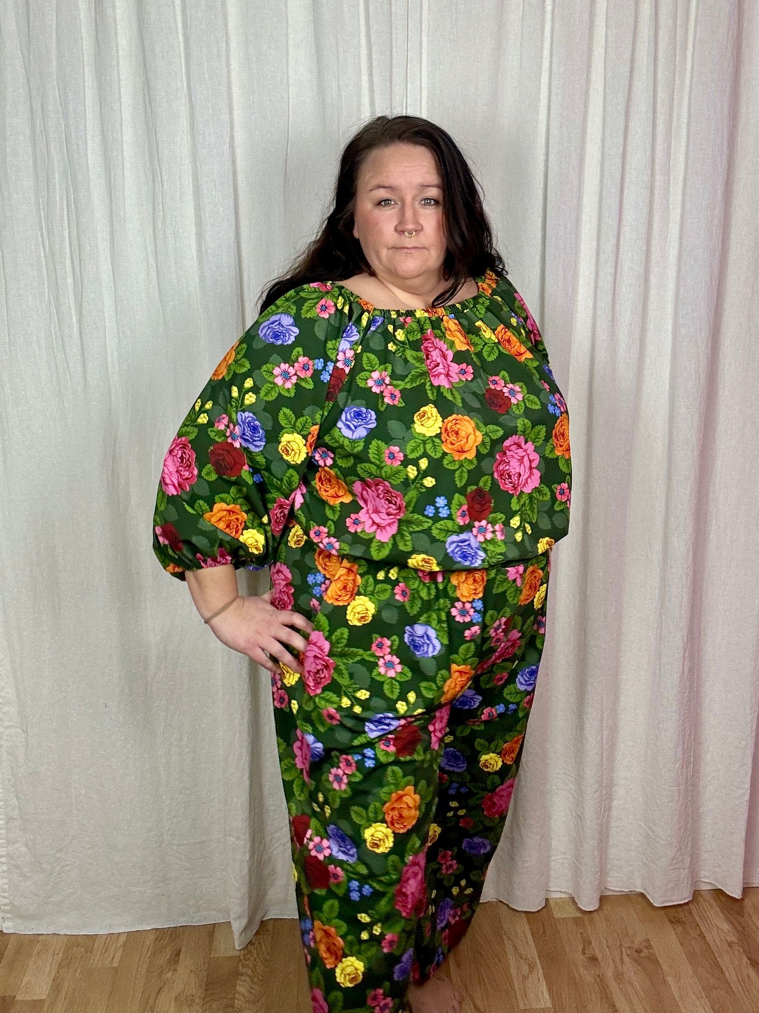 Ornamental Purple All in one suit