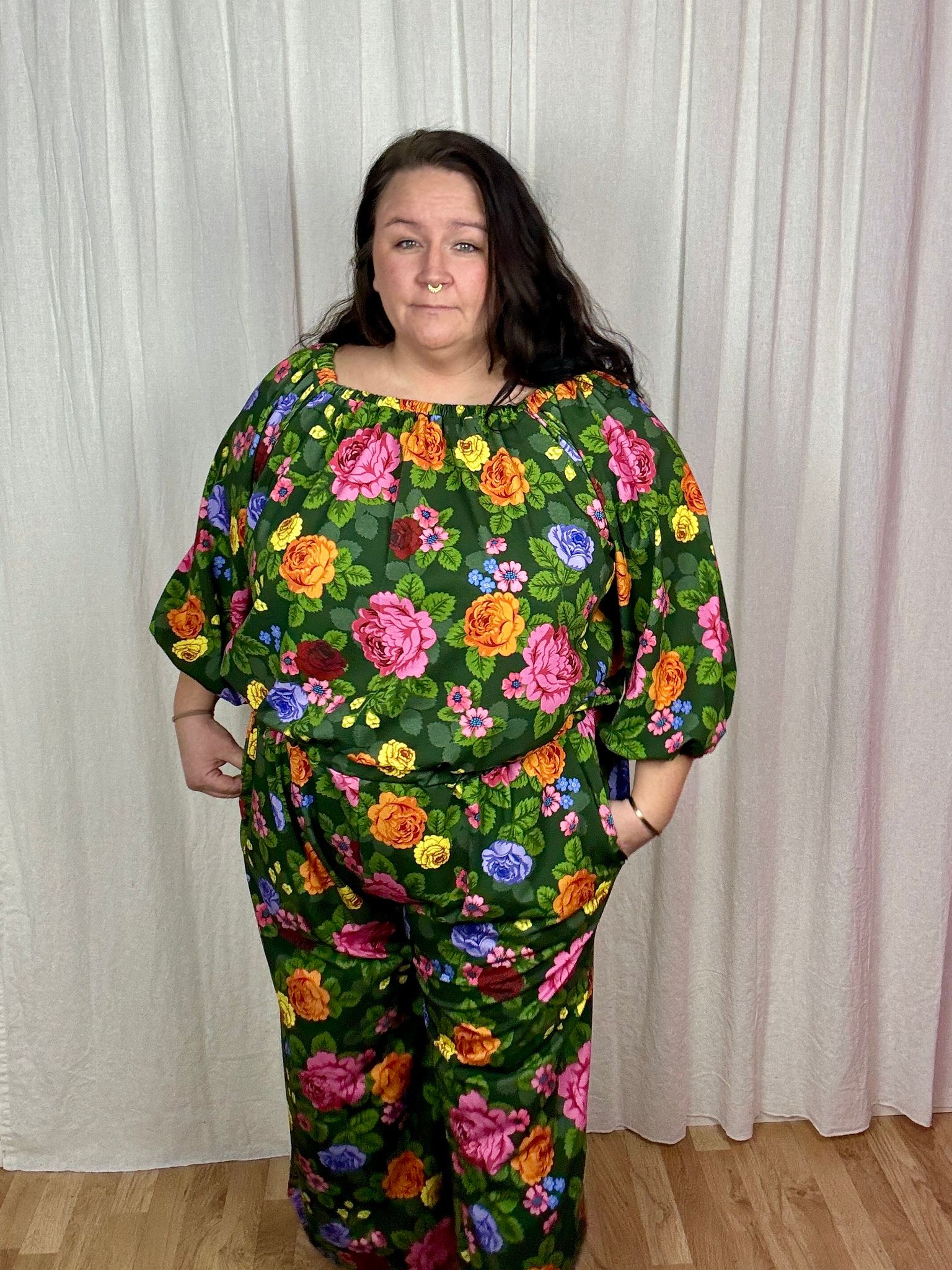 Ornamental Purple All in one suit