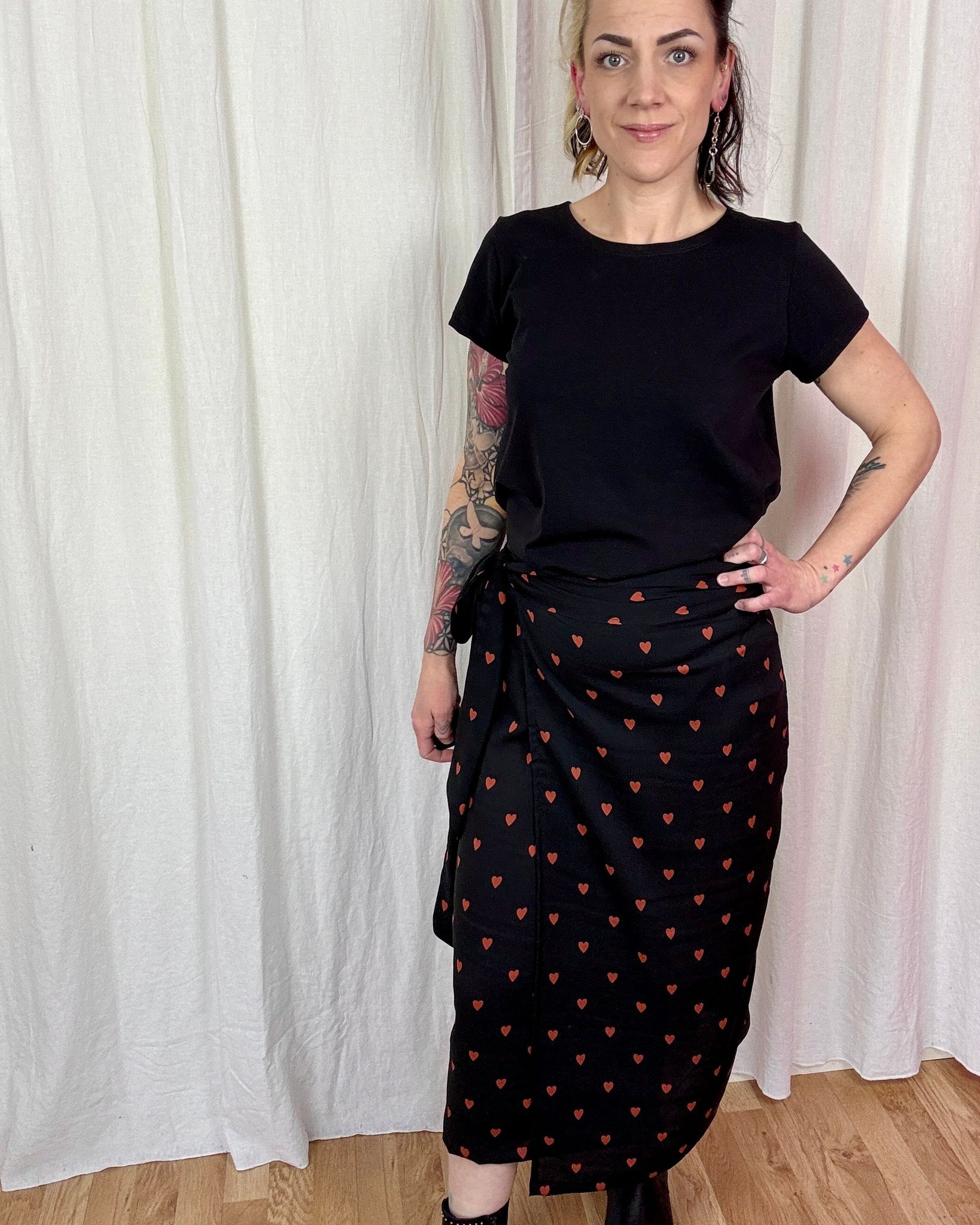 Crazy Print Wrap skirt