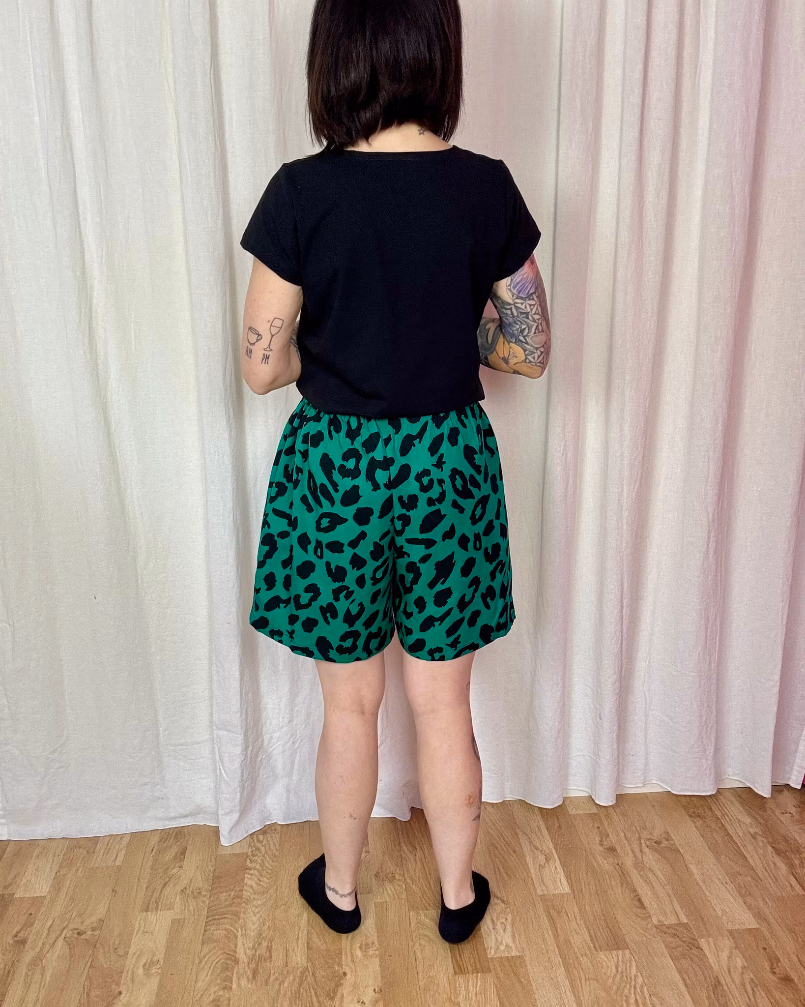 Black Viskos-shorts