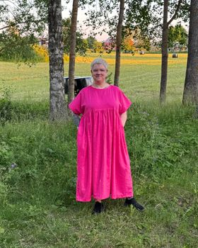 Linen / Viskos dress - Valfritt tyg