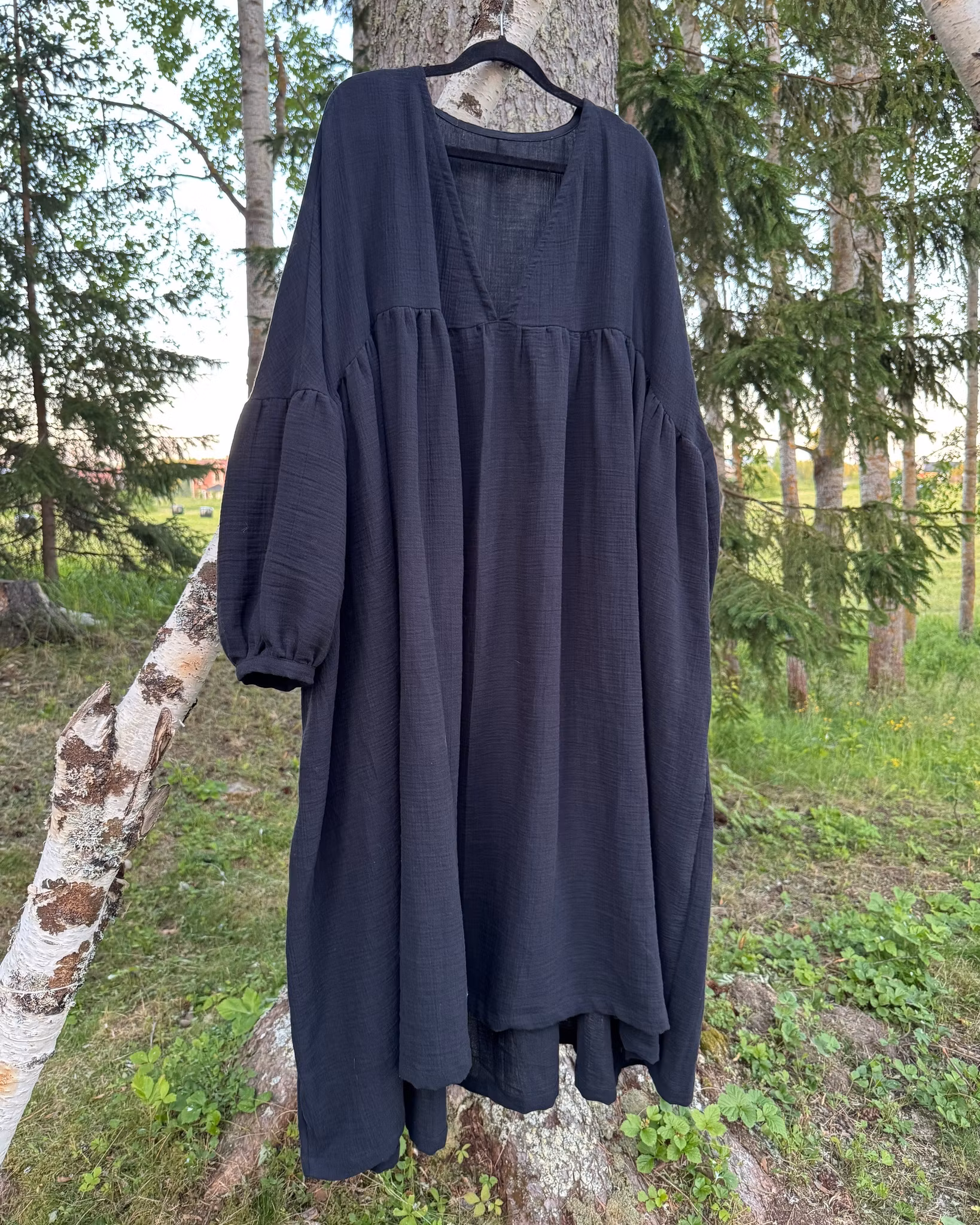 Puffy sleeve dress - Olika färger - Viskos