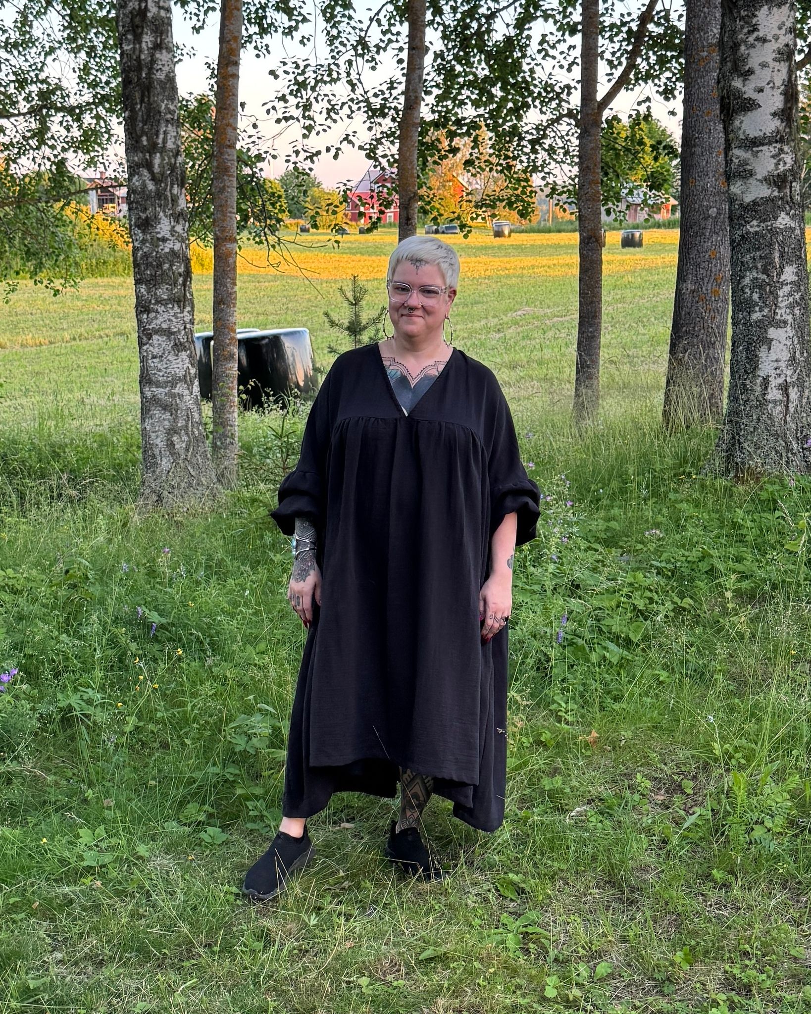 Puffy sleeve dress Valfritt tyg