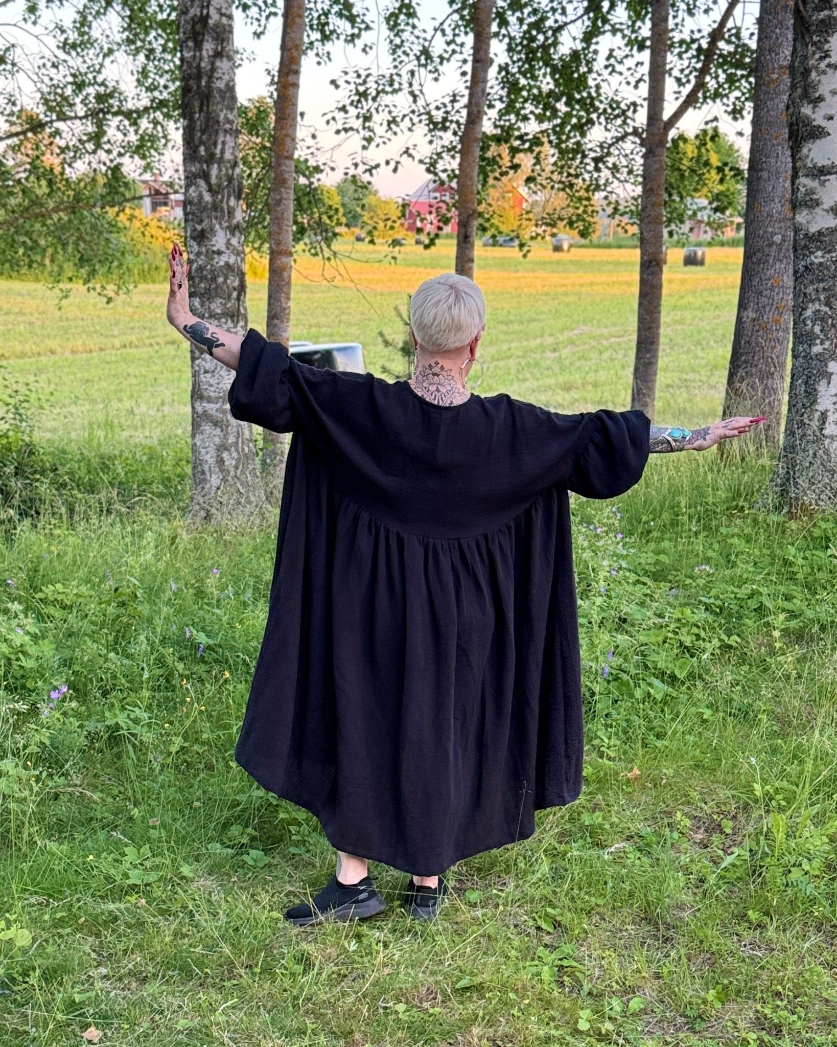 Puffy sleeve dress Valfritt tyg