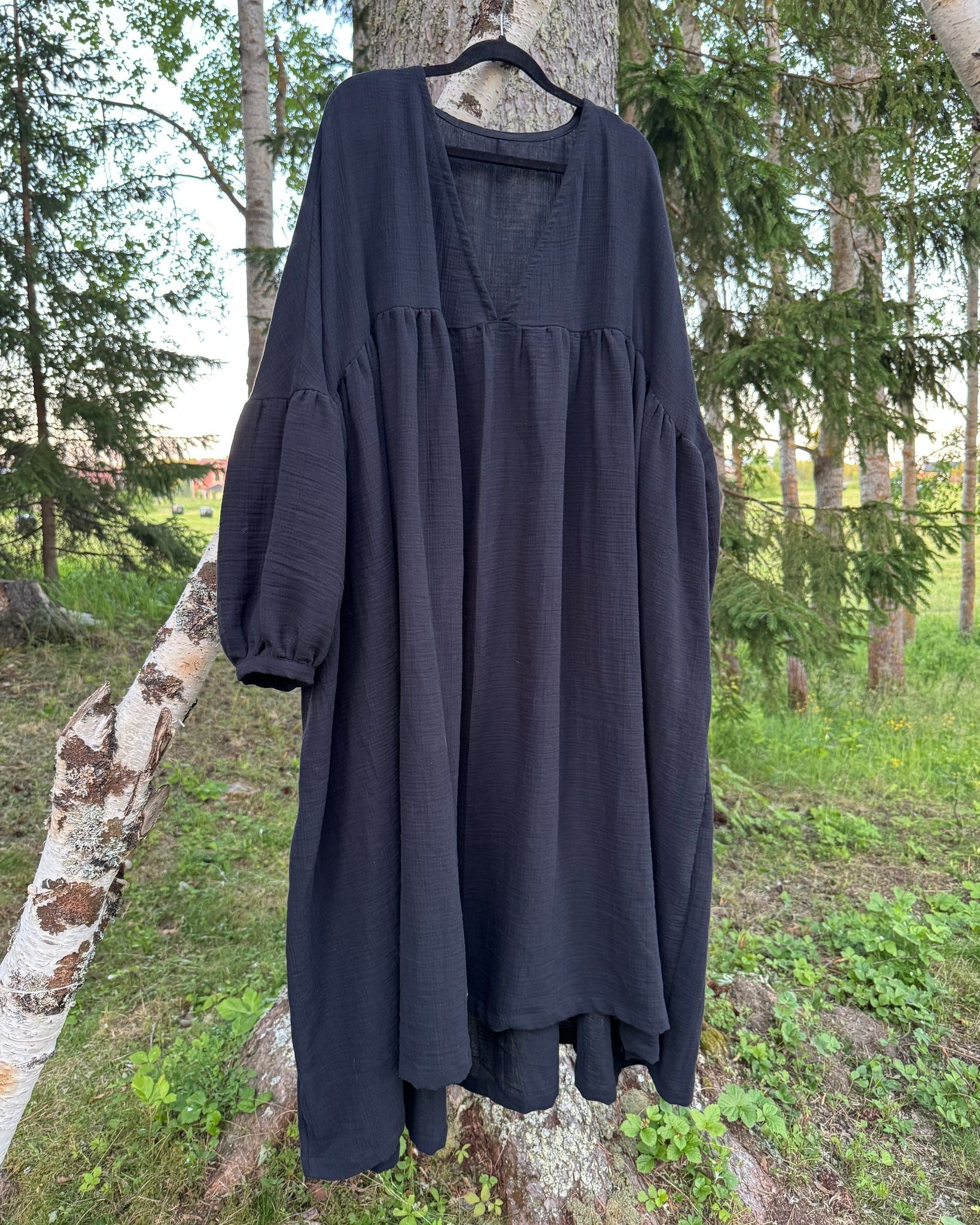 Puffy sleeve dress Valfritt tyg