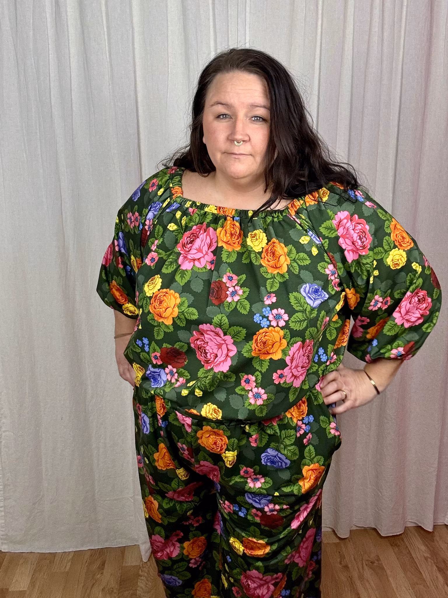 Funky Leaf Orange/Pink All in one suit