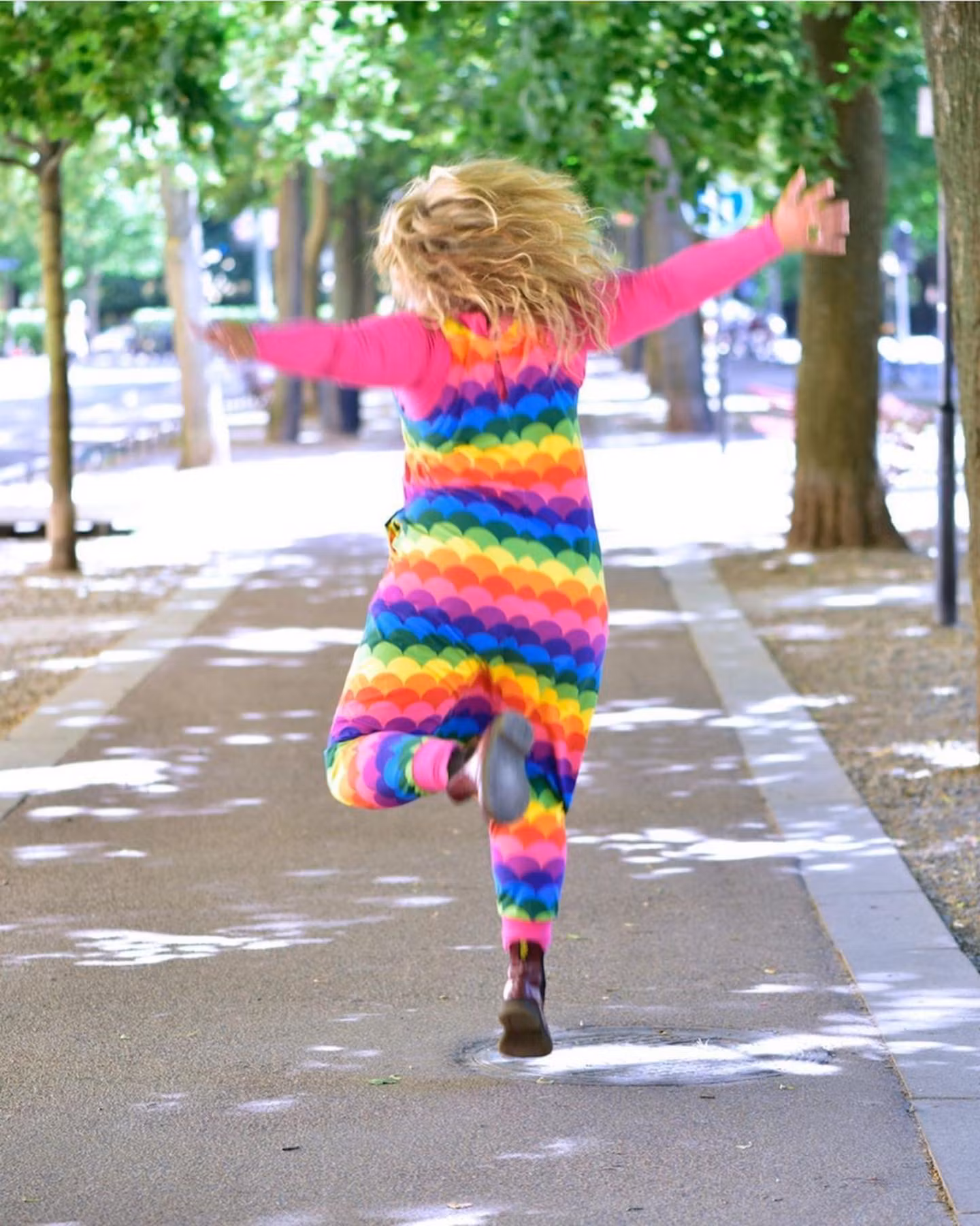 Funky Leaf Orange/Pink Jumpsuit (alla ärmlängder)