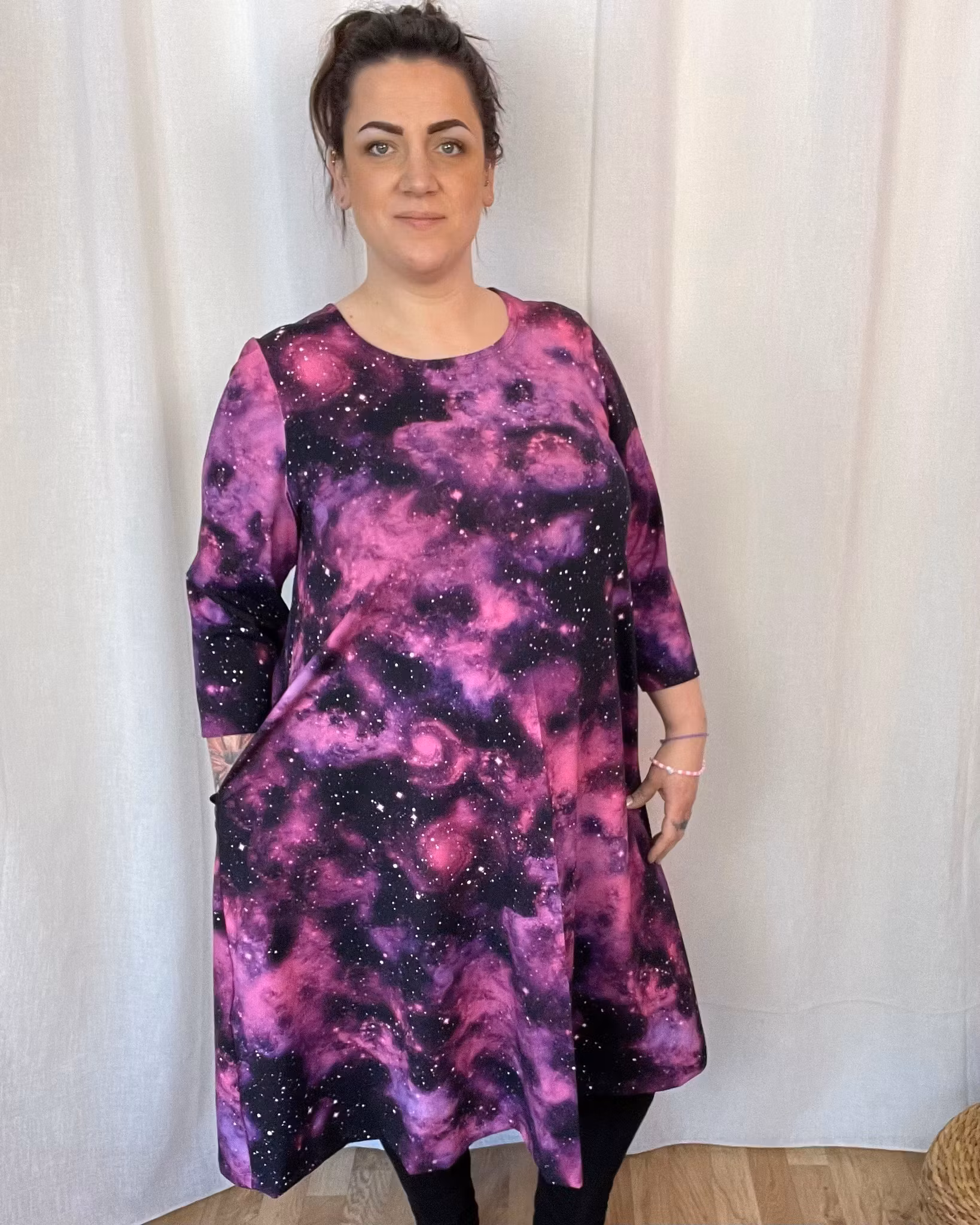 Funky Leaf Blue/Purple Groove Dress