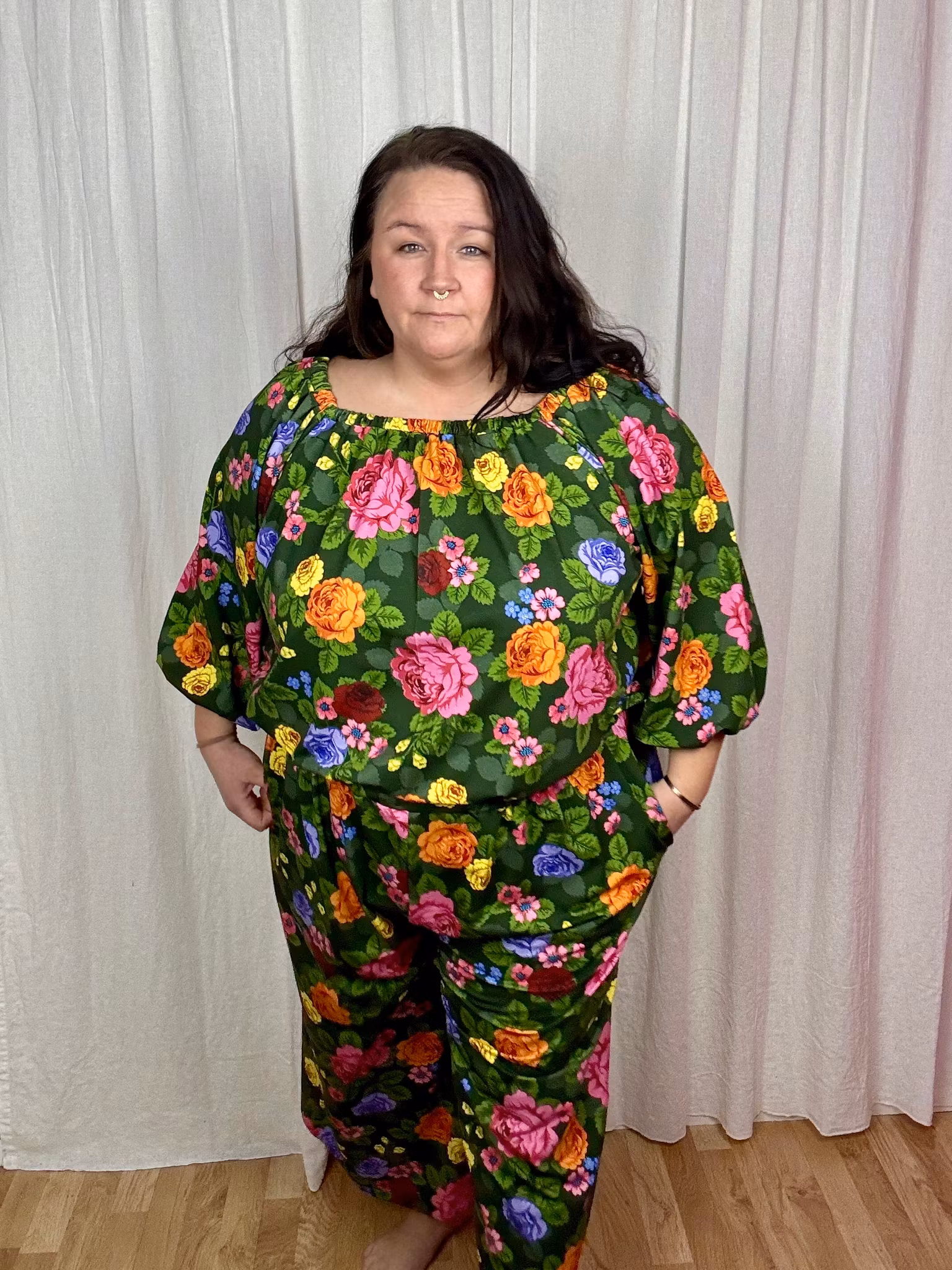 Funky Leaf Blue/Purple All in one suit