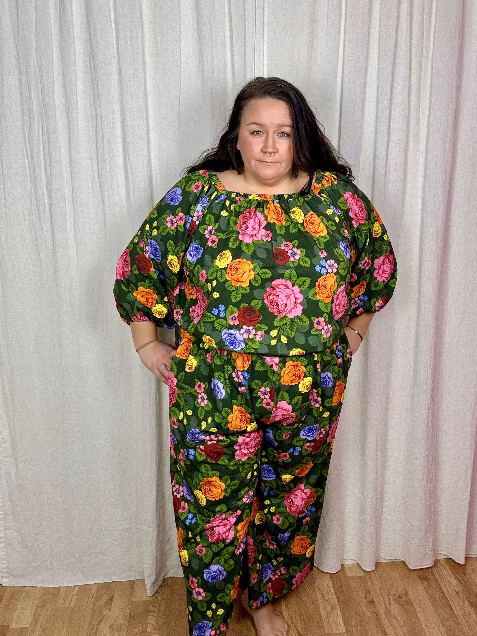 Funky Leaf Blue/Purple All in one suit