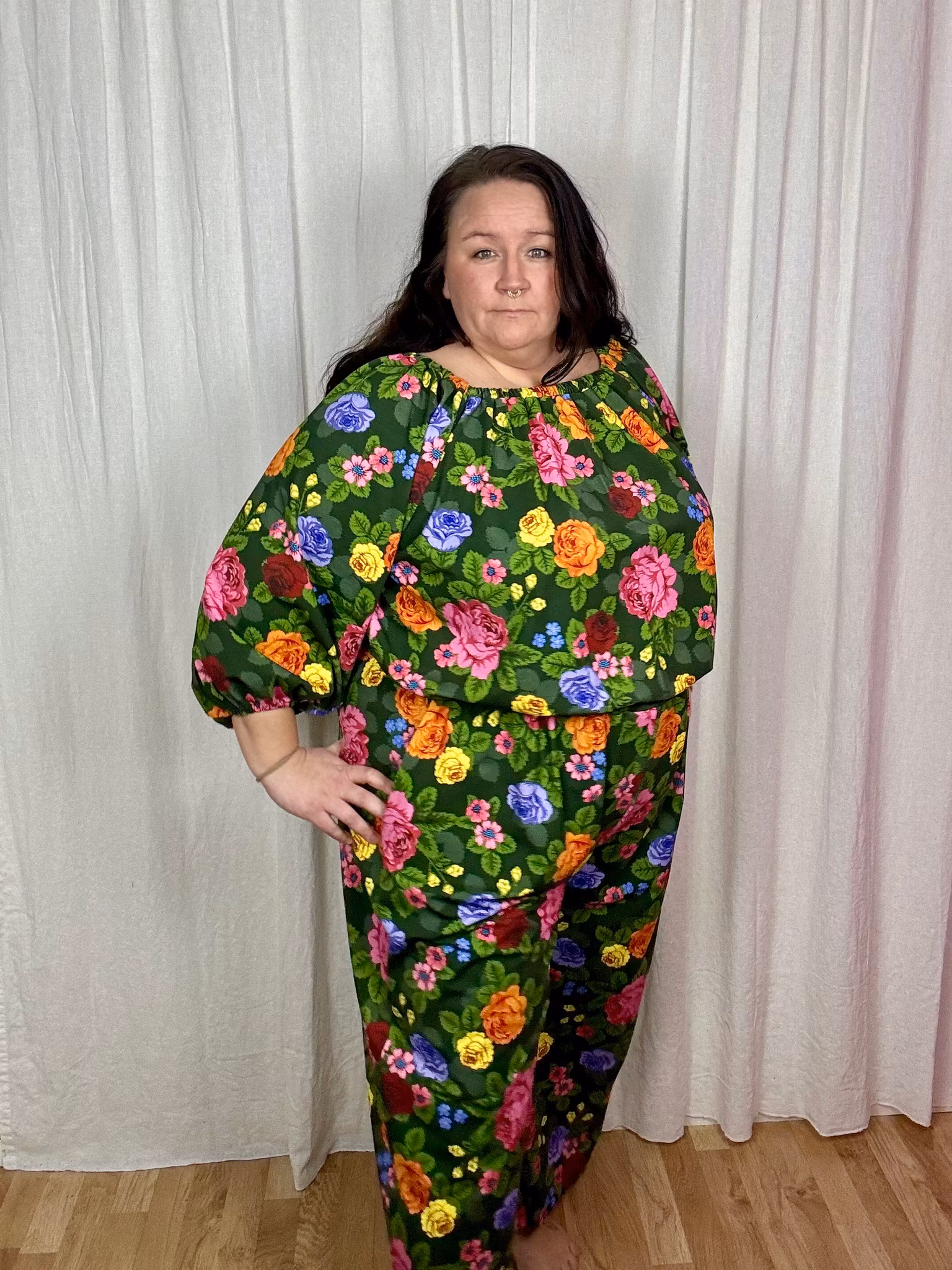 Funky Leaf Blue/Purple All in one suit
