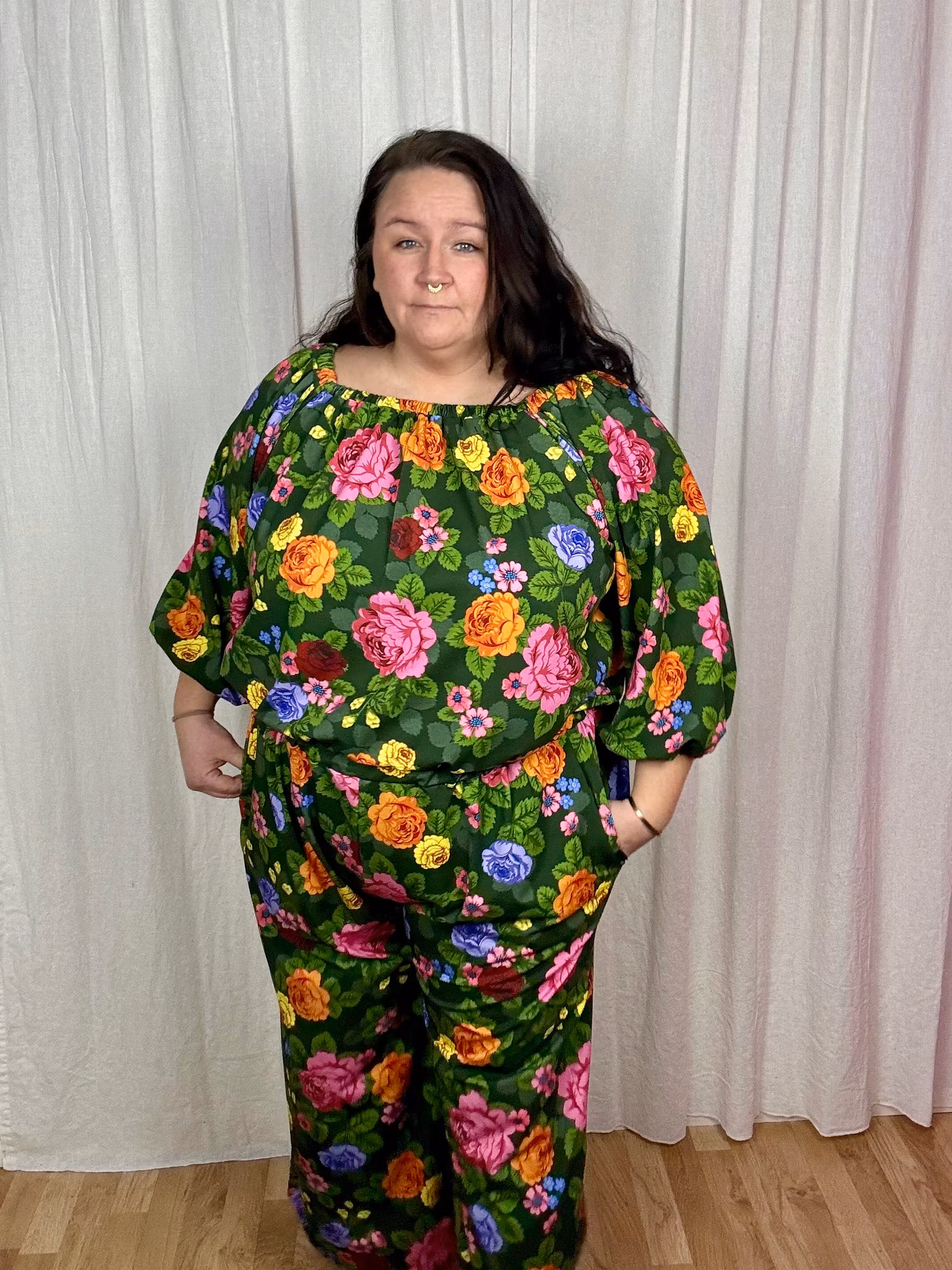 Funky Leaf Blue/Purple All in one suit