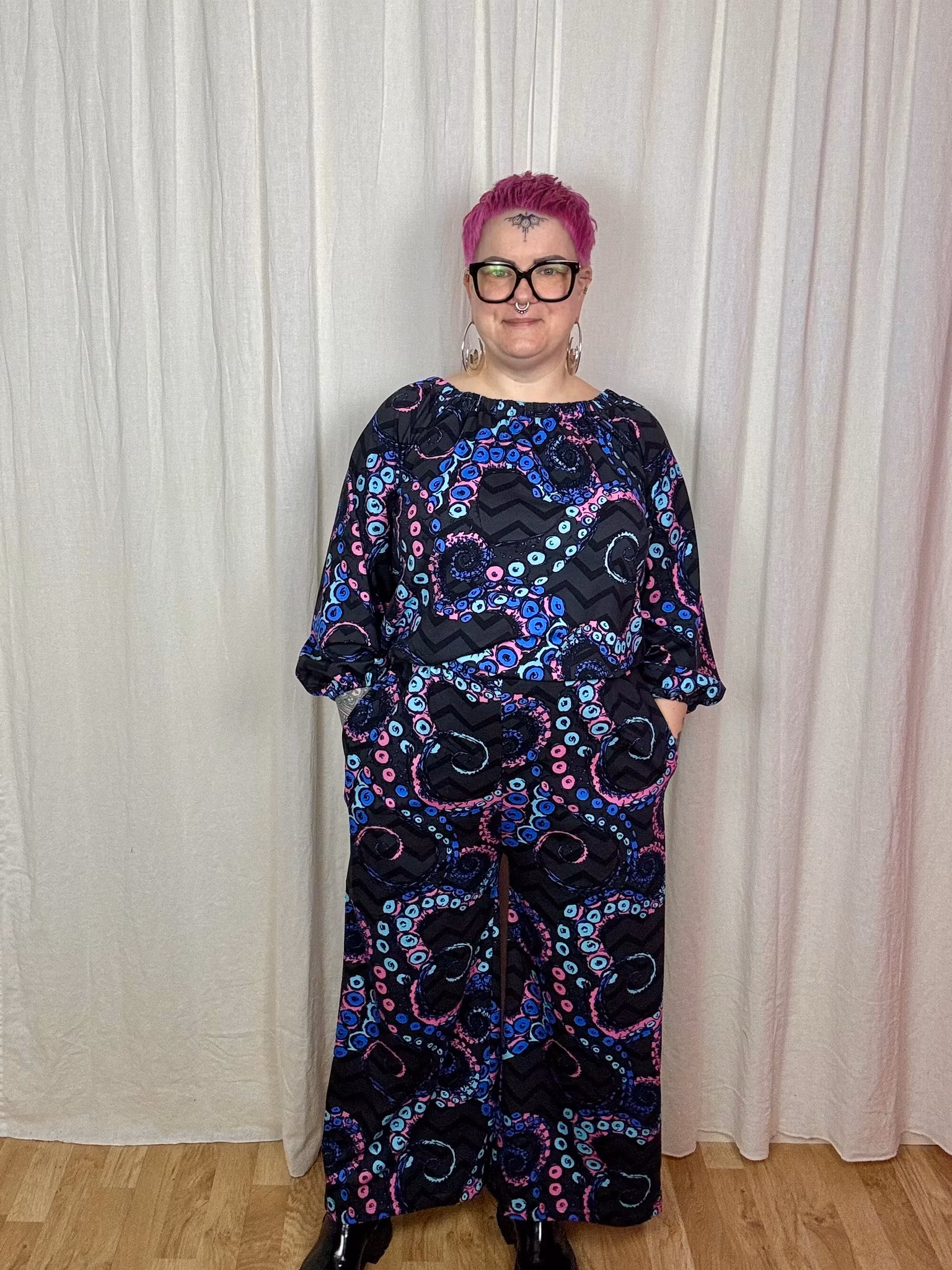 Embroidery All in one suit
